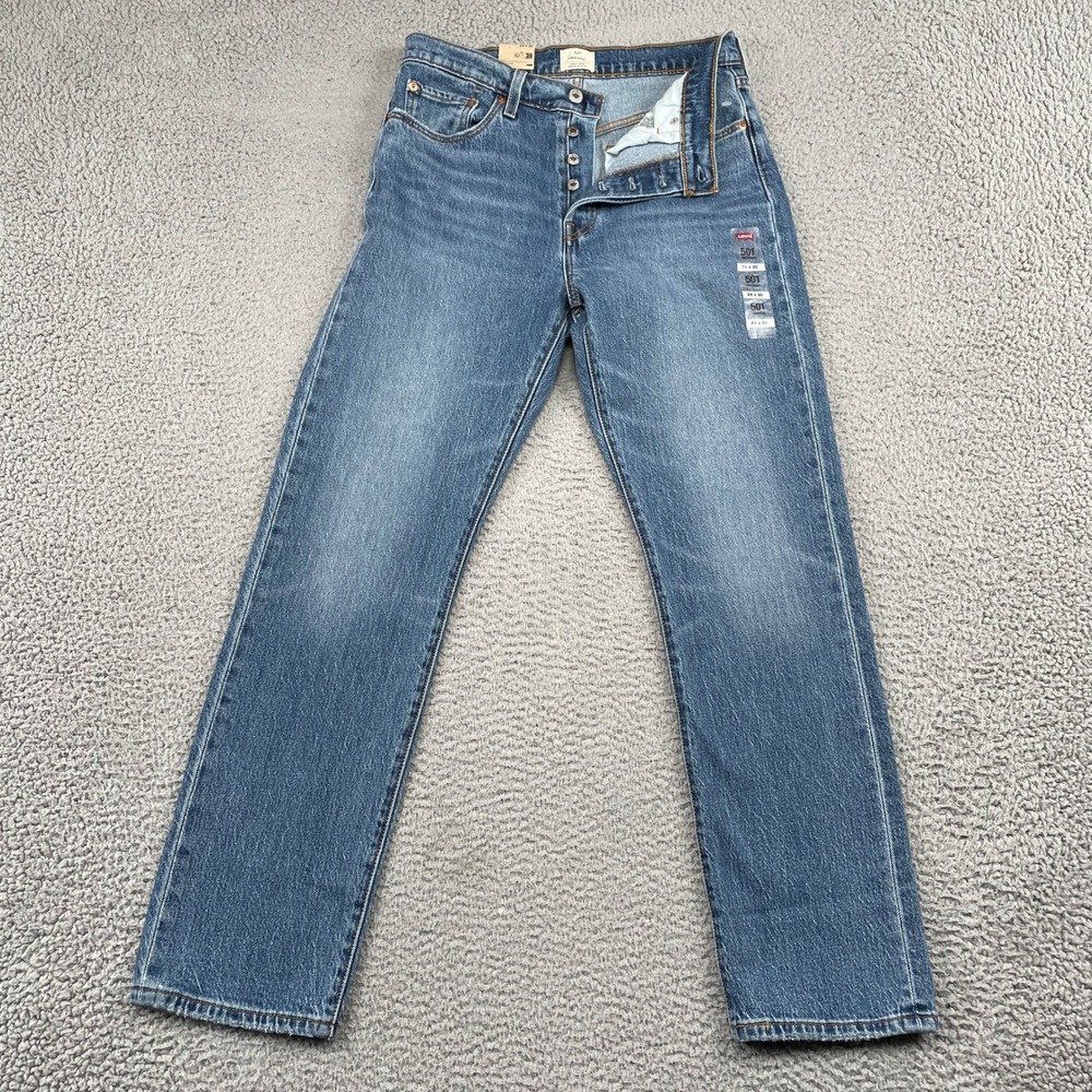 Levi's 501 Jeans Womens 29 Blue Original Fit Straight Leg Button Fly 125010396